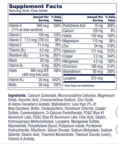 Vitamin tổng hợp One A Day Men's 50+ 300 viên - Bổ sung dinh dưỡng cho nam giới trên 50 tuổi, tăng cường sức khỏe và sức đề kháng