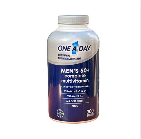 Vitamin tổng hợp One A Day Men's 50+ 300 viên - Bổ sung dinh dưỡng cho nam giới trên 50 tuổi, tăng cường sức khỏe và sức đề kháng