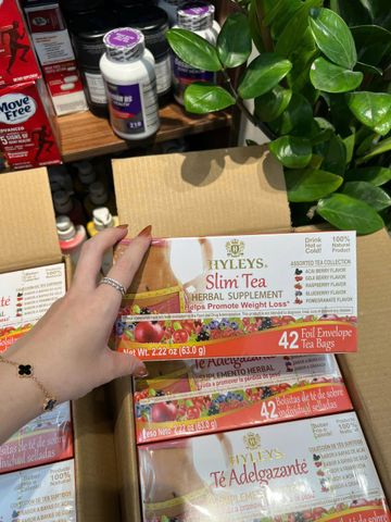 Trà giảm cân Hyley's Slim Tea 42 gói - Hỗ trợ giảm cân tự nhiên từ Mỹ, tăng cường năng lượng và cải thiện sức khỏe.