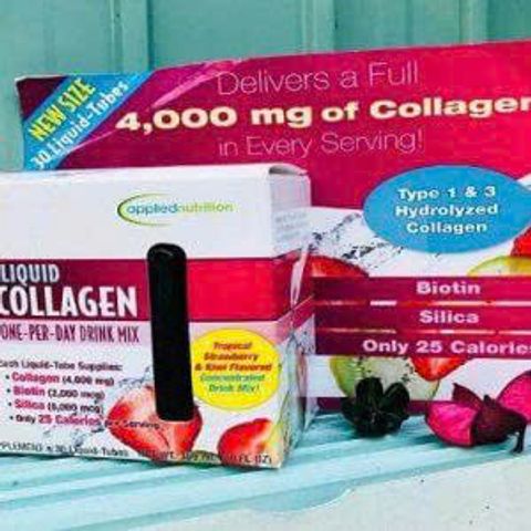 Nước Uống Liquid Collagen Applied Nutrition 30 Ống - Giải Pháp Dinh Dưỡng Tăng Cường Da, Tóc, Móng Khỏe Mạnh Từ Mỹ