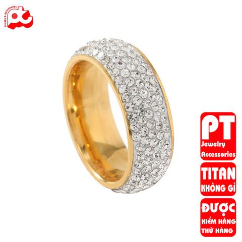 Nhẫn Nam Titan Cao Cấp Đính Đá - Phong Cách Đẳng Cấp, Chống Gỉ, Thời Trang Nam Tinh Tế, Quà Tặng Đặc Biệt