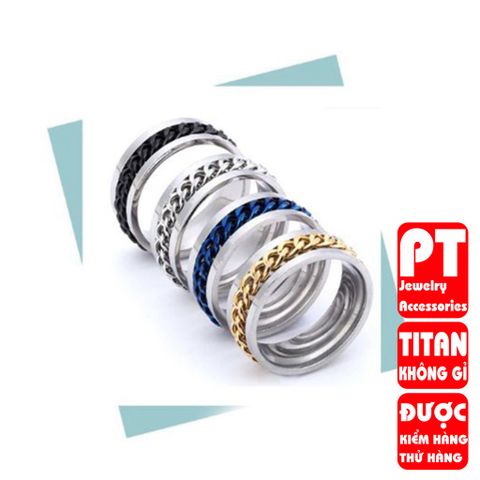 Nhẫn Nam Titan Cao Cấp - Phong Cách Đẳng Cấp, Chống Gỉ, Chống Trầy Xước, Thời Trang Nam, Quà Tặng Ý Nghĩa