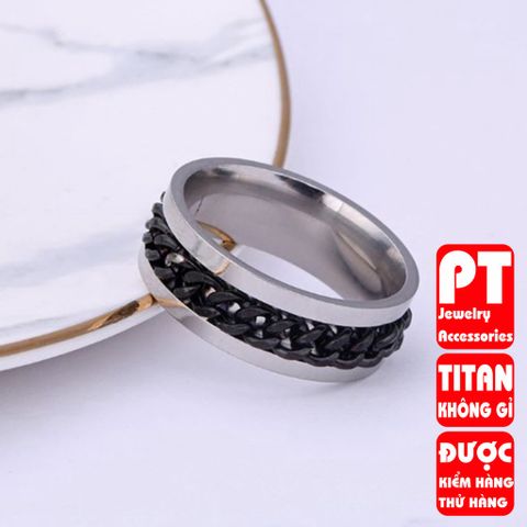 Nhẫn Nam Titan Cao Cấp - Phong Cách Đẳng Cấp, Chống Gỉ, Chống Trầy Xước, Thời Trang Nam, Quà Tặng Ý Nghĩa