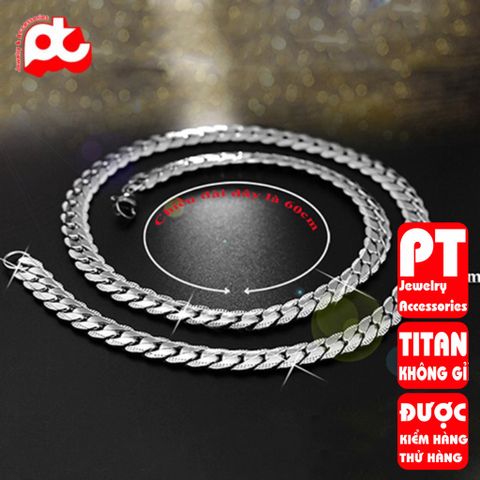 Dây Chuyền Nam Titan Cao Cấp - Phong Cách Mạnh Mẽ, Đẳng Cấp, Không Gỉ, An Toàn Cho Da - Trang Sức Phong Cách Nam Thời Trang