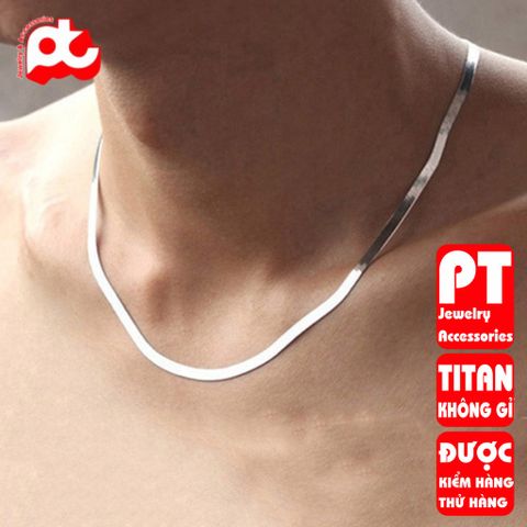 Dây Chuyền Nam Titan Cao Cấp 3mm - Thiết Kế Đẳng Cấp, Chống Trầy Xước, An Toàn Cho Da - Quà Tặng Ý Nghĩa Cho Phái Mạnh