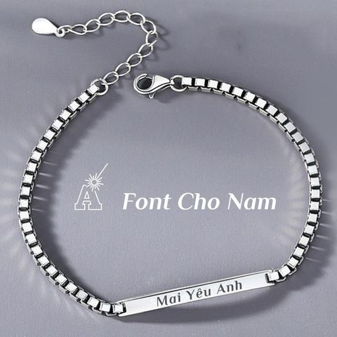 Vòng Tay Đôi Nam Nữ Khắc Tên Chất Liệu Titan Không Gỉ - Lắc Tay Quà Tặng Tình Yêu Unique Unisex