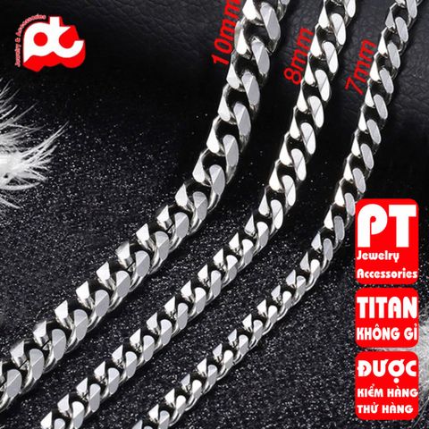 Dây Chuyền Nam Titan Cao Cấp 8mm - Thiết Kế Mạnh Mẽ, Chống Gỉ, Phụ Kiện Thời Trang Nam Đẳng Cấp, Quà Tặng Ý Nghĩa