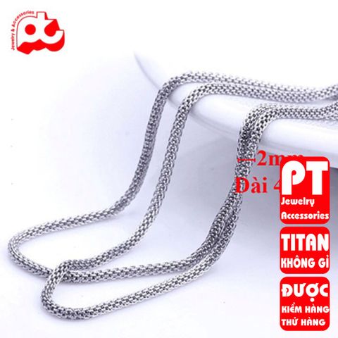 Dây Chuyền Nam Titan Cao Cấp 2mm - Sang Trọng, Không Gỉ, Phong Cách Nam Tính, Quà Tặng Ý Nghĩa cho Đấng Mày Râu