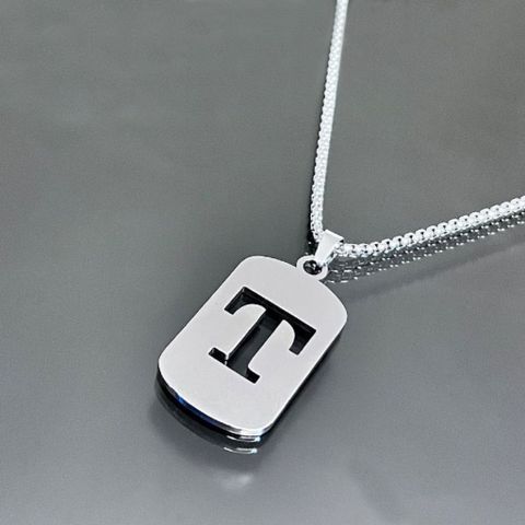 Dây Chuyền Titan Thời Trang Nam Nữ - Vòng Cổ Mặt Dây Chuyền Chữ Cái 26 Ký Tự Unisex, Xu Hướng Thời Trang 2023