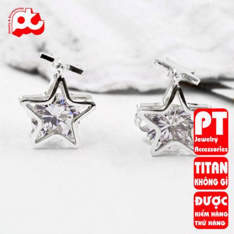 Bông Tai Nam Titan Cao Cấp - Phong Cách Nam Tính, Chống Gỉ, Sang Trọng, Quà Tặng Đặc Biệt - Thiết Kế Hiện Đại, An Toàn Cho Da