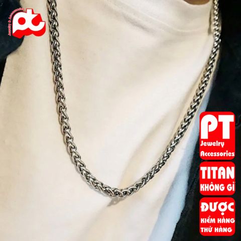 Dây Chuyền Nam Titan Cao Cấp 6mm - Thiết Kế Mạnh Mẽ và Đẳng Cấp - Phụ Kiện Thời Trang Nam không Gỉ, An Toàn Cho Da