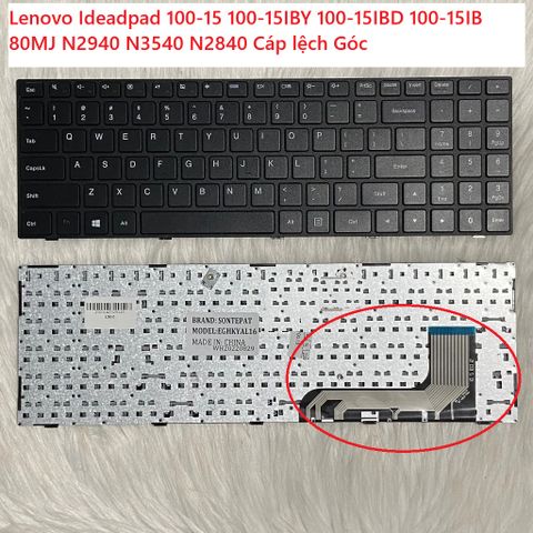 Bàn phím laptop Lenovo Ideapad 100-15 100-15IBY 100-15IBD - Linh kiện máy tính, Phím nổi Tiếng Anh, Màu Đen, Hàng mới 100%