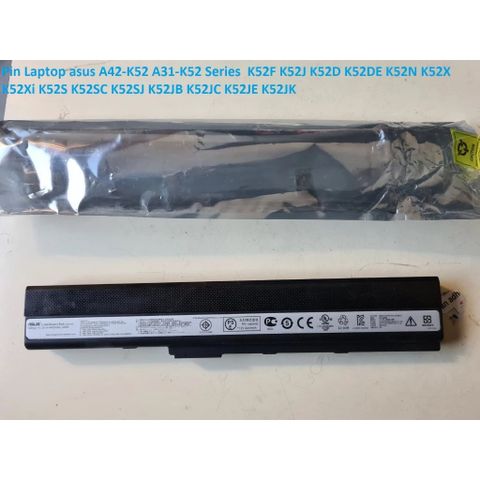 Pin Laptop Asus A42-K52 A31-K52 - Thay thế cho các dòng K52F, K52J, K52D, K52DE, K52N, K52X - Pin chất lượng cao, bảo hành 5 tháng