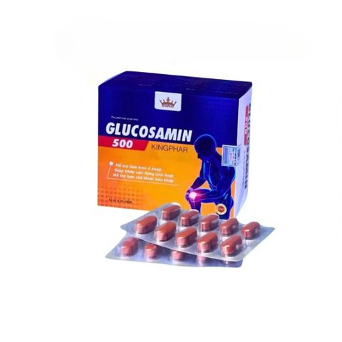 Viên uống bổ khớp Glucosamin 500mg KINKPHAR - Hỗ trợ sức khỏe xương khớp, giảm đau và khôi phục vận động cho người lớn tuổi - Hộp 10 vỉ x 10 viên