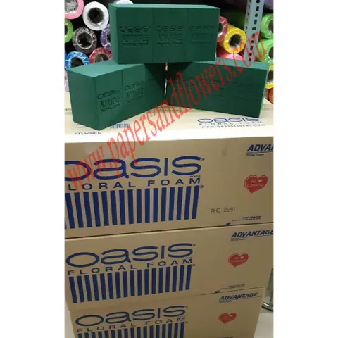 Xốp Cắm Hoa Tươi Oasis Chính Hãng Mã Lai - Thùng 20 Viên Giúp Giữ Nước Tươi Lâu, Thích Hợp Cắm Giỏ Hoa & Bình Hoa