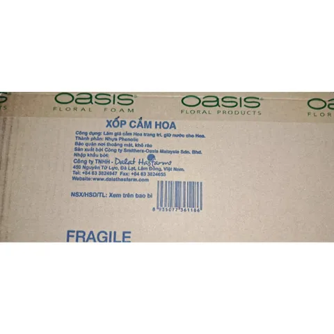 Xốp Cắm Hoa Tươi Oasis Chính Hãng Mã Lai - Thùng 20 Viên Giúp Giữ Nước Tươi Lâu, Thích Hợp Cắm Giỏ Hoa & Bình Hoa