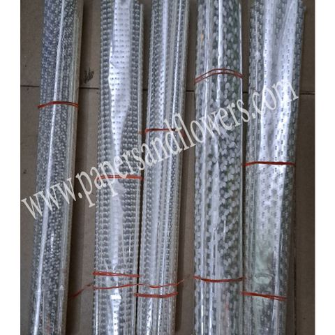 Túi Kiếng Giỏ Quà 30x40cm - 50 Cái In Hoa Văn Chấm Bi Trắng, Lý Tưởng Để Đựng Thú Nhồi Bông Hay Quà Tặng