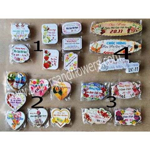 Băng Chữ Chúc Mừng Ngày Phụ Nữ 20/10 và Ngày Nhà Giáo 20/11 Kèm Giỏ Quà - Set 50 Tờ Hình Mẫu Đa Dạng