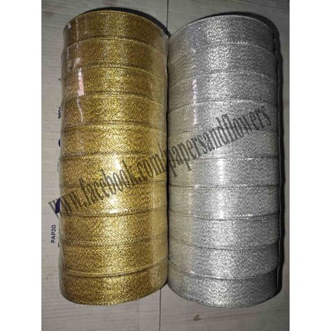 Ruy Băng Kim Tuyến Vàng Bạc 2cm 4cm 5cm x 25yard - Vật Liệu Trang Trí Hộp Quà, Áo May Đồ Thủ Công
