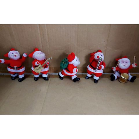 Bộ 5 Ông Già Noel Mini Trang Trí Màu Đỏ - Trang Trí Cây Thông Giáng Sinh, Nhà Cửa Dễ Thương