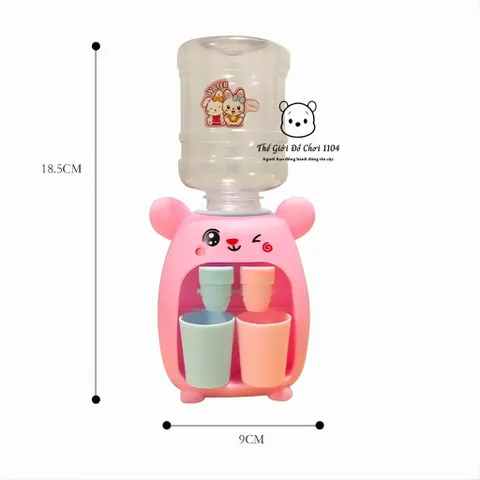 Máy lọc nước đồ chơi mini cho bé hình heo/gấu/xe, máy uống nước nhỏ gọn, bình nước mô phỏng