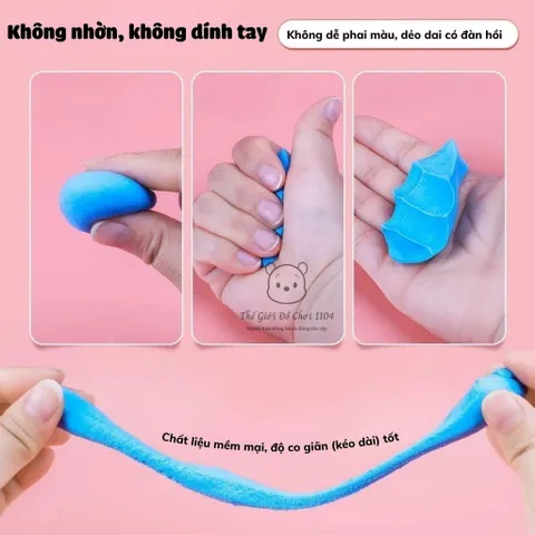 Đất Sét Tự Khô Cao Cấp, Không Mùi, Không Dính Tay, An Toàn Cho Bé, Dễ Tạo Hình, Đồ Chơi Nặn Đất
