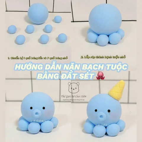 Đất Sét Tự Khô Cao Cấp, Không Mùi, Không Dính Tay, An Toàn Cho Bé, Dễ Tạo Hình, Đồ Chơi Nặn Đất