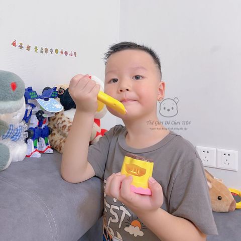 Đồ Chơi Tập Đút Ăn Cho Bé Gái - Mô Hình Kem, Cơm Bento, Mì Ramen, Thạch Pudding - Phát Triển Kỹ Năng Tự Lập, Khuyến Khích Sáng Tạo
