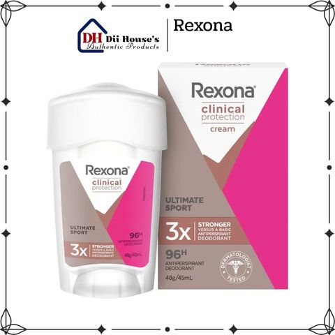 Lăn Khử Mùi Rexona Clinical Protection Ultimate Sport 48g - Bảo Vệ Mồ Hôi 96 Giờ, Công Nghệ Defense+ Tiên Tiến