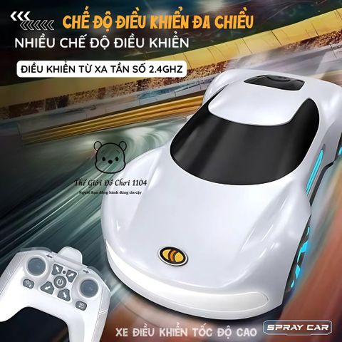 Xe Đua Điều Khiển Từ Xa RC Bánh Xe Mecanum - Drift 360° Có Phun Khói - Đồ Chơi Công Nghệ Cho Bé - Thế Giới Đồ Chơi 1104