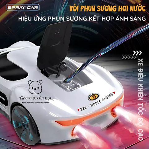Xe Đua Điều Khiển Từ Xa RC Bánh Xe Mecanum - Drift 360° Có Phun Khói - Đồ Chơi Công Nghệ Cho Bé - Thế Giới Đồ Chơi 1104