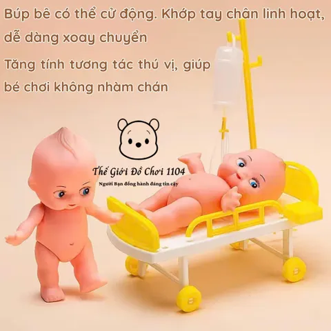 Bộ bác sĩ đồ chơi Montessori cho bé – Vali đựng dụng cụ y tế dễ thương, học mà chơi
