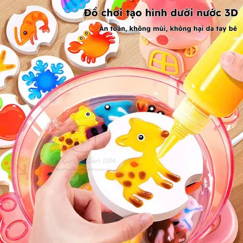 Đồ Chơi Bộ Lẩu Tạo Hình 3D Dưới Nước DIY Nhiều Khuôn Màu An Toàn Phát Triển Sáng Tạo Cho Bé