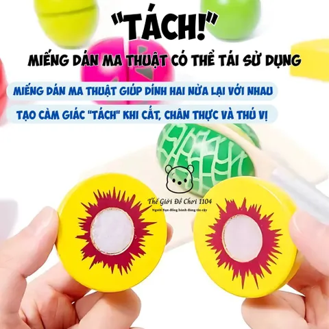 Đồ Chơi Cắt Rau Củ Quả Bằng Gỗ - Giúp Bé Phát Triển Tư Duy Và Kỹ Năng Khéo Léo