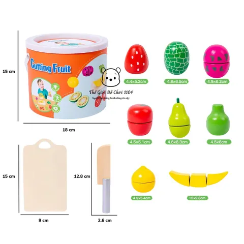 Đồ Chơi Cắt Rau Củ Quả Bằng Gỗ - Giúp Bé Phát Triển Tư Duy Và Kỹ Năng Khéo Léo