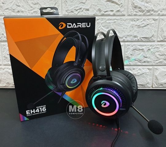 Tai Nghe Chụp Tai Gaming DareU EH416 - Âm Thanh Giả Lập 7.1 Có LED RGB, Micro Điều Chỉnh Dành Cho Game Thủ, Tương Thích Máy Tính PC Và Laptop