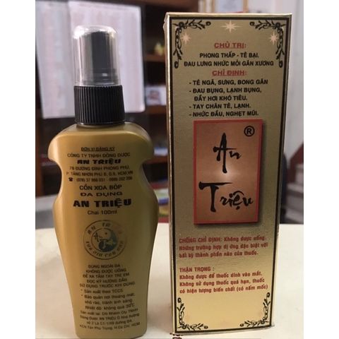 Cồn Xoa Bóp Đa Dụng An Triệu 100ml - Hỗ Trợ Giảm Đau Nhức, Sưng, Bong Gân Từ Thiên Nhiên, Dễ Dàng Sử Dụng, Chăm Sóc Sức Khỏe Hàng Ngày