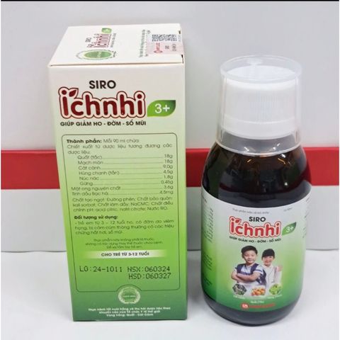 Siro Ích Nhi 3+, Nam Dược 90ml - Giải Pháp Giải Cảm Cho Trẻ Từ 3 Tuổi, Giảm Ho, Tiêu Đờm, Bảo Vệ Sức Khỏe Trẻ Nhỏ