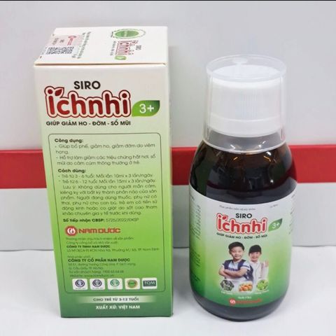 Siro Ích Nhi 3+, Nam Dược 90ml - Giải Pháp Giải Cảm Cho Trẻ Từ 3 Tuổi, Giảm Ho, Tiêu Đờm, Bảo Vệ Sức Khỏe Trẻ Nhỏ