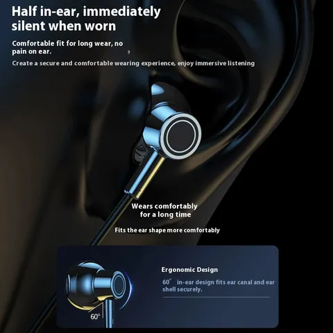 Tai Nghe Bluetooth V5.3 Không Dây Treo Cổ - Tai Nghe Thể Thao Có Mic, Âm Thanh Chất Lượng Cao, Thiết Kế Hiện Đại, Lý Tưởng Cho Tập Luyện