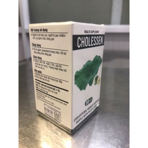 Thuốc Giảm Cholesterol Cholessen 30 Viên - Hỗ Trợ Tăng Cường Chức Năng Gan, Giúp Cải Thiện Sức Khỏe Tim Mạch