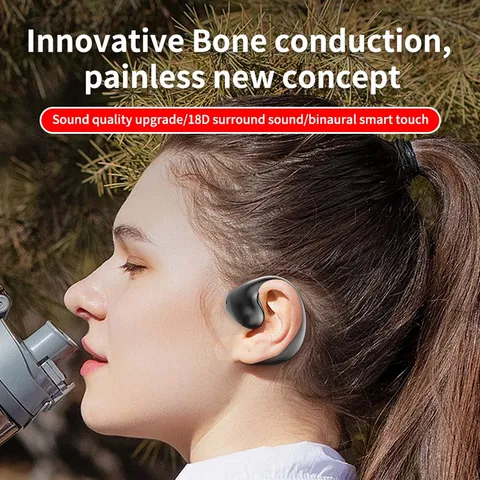 Tai Nghe Không Dây Xương JR02 TWS V5.3 - Tai Nghe Thể Thao Bluetooth Có Mic, Âm Thanh Sống Động, Thiết Kế Nhỏ Gọn, Phù Hợp Mọi Hoạt Động