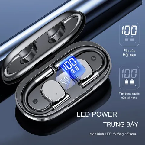 Tai nghe OWS Bluetooth V5.4 Không Dây LED Hiển Thị - Tai Nghe Giảm Tiếng Ồn Chất Lượng Cao Dành Cho Âm Nhạc và Game