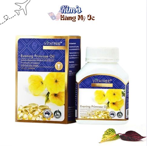 Tinh Dầu Hoa Anh Thảo Vitatree - Hỗ Trợ Cân Bằng Nội Tiết Nữ, Giảm Triệu Chứng Tiền Kinh Nguyệt, 100 Viên Nang Mềm Úc