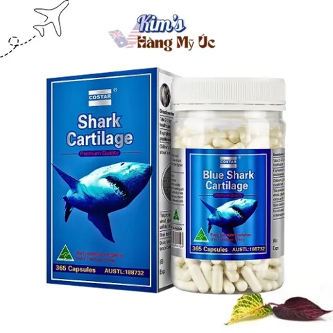 Viên Uống Costar Shark Cartilage 750mg - Hỗ Trợ Xương Khớp, Giảm Đau Viêm Khớp, 365 Viên Úc