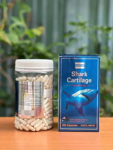 Viên Uống Costar Shark Cartilage 750mg - Hỗ Trợ Xương Khớp, Giảm Đau Viêm Khớp, 365 Viên Úc