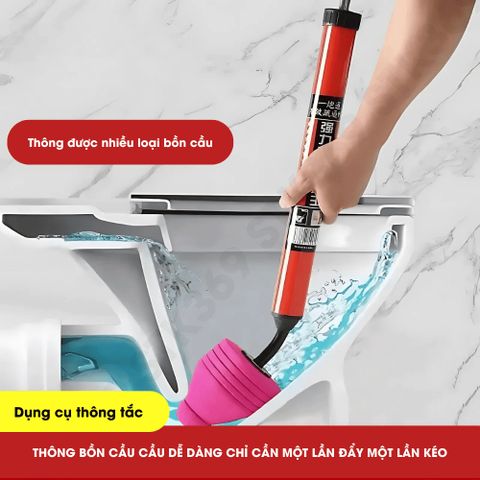 Dụng cụ thông tắc bồn cầu cầm tay - Pít-tông cao su hiệu quả, tiết kiệm, dễ sử dụng cho bồn cầu và chậu rửa, bảo vệ môi trường