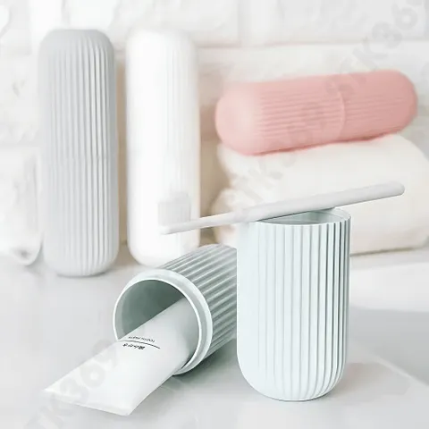 Cốc đựng bàn chải du lịch 2in1 kèm cốc súc miệng - Hộp đựng tiện lợi cho cá nhân khi đi làm, học hành hoặc du lịch