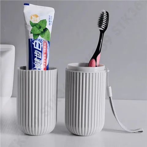 Cốc đựng bàn chải du lịch 2in1 kèm cốc súc miệng - Hộp đựng tiện lợi cho cá nhân khi đi làm, học hành hoặc du lịch