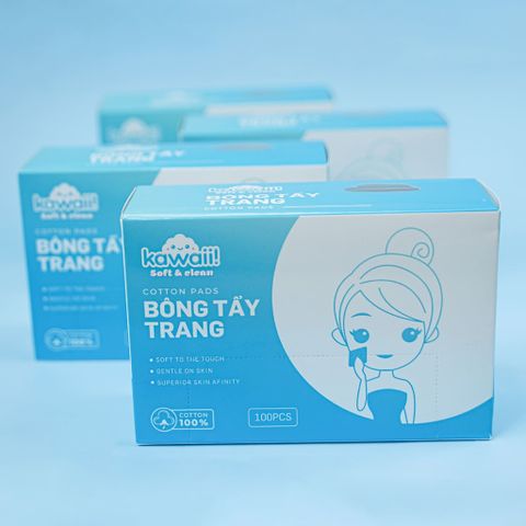 Khăn Giấy Tẩy Trang Kawaii Hộp - Chất Liệu An Toàn, Làm Sạch Sâu, 100 Tờ, Tiện Lợi Cho Mọi Loại Da